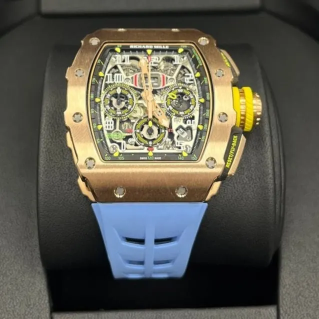 Richard Mille RM 011 11-03 Full Rose Gold Skeleton Dial Pink Never worn - Box View