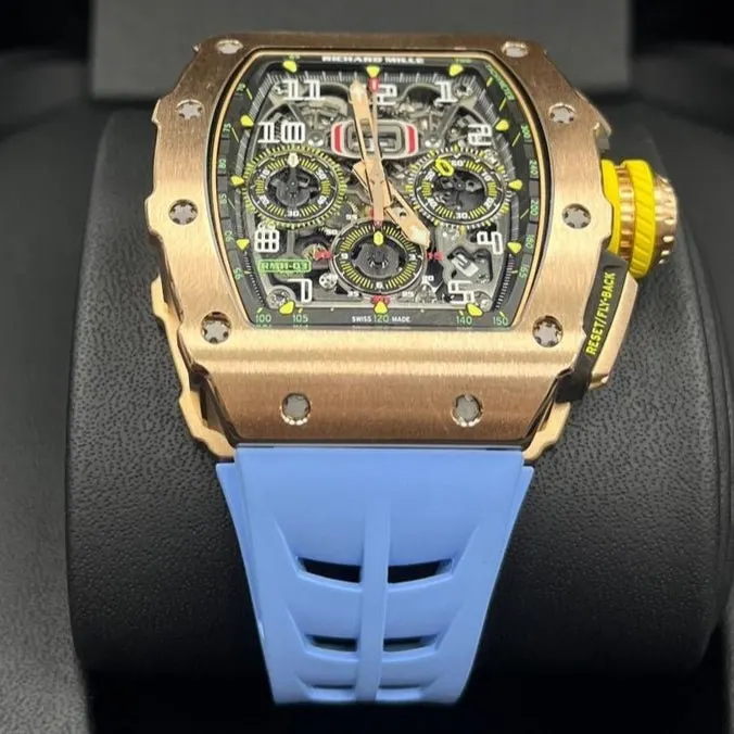 Richard Mille RM 011 11-03 Full Rose Gold Skeleton Dial Pink Never worn - Model View