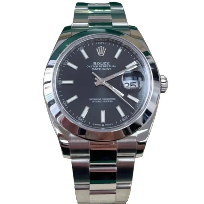 Rolex Datejust 41 Black Never worn - Front View
