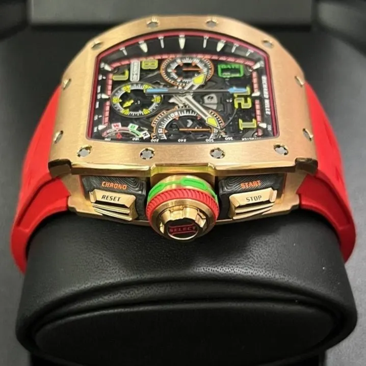 Richard Mille RM 65-01 Automatic Chronograph Full Rose Gold Pink Never worn - Inside View