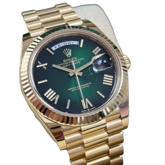 Rolex Day-Date 40 Green Never worn - Front View
