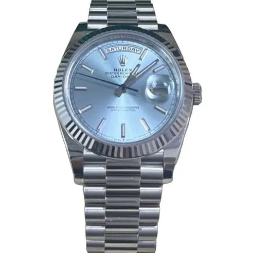 Rolex Day-Date 40 Blue Never worn - Front View