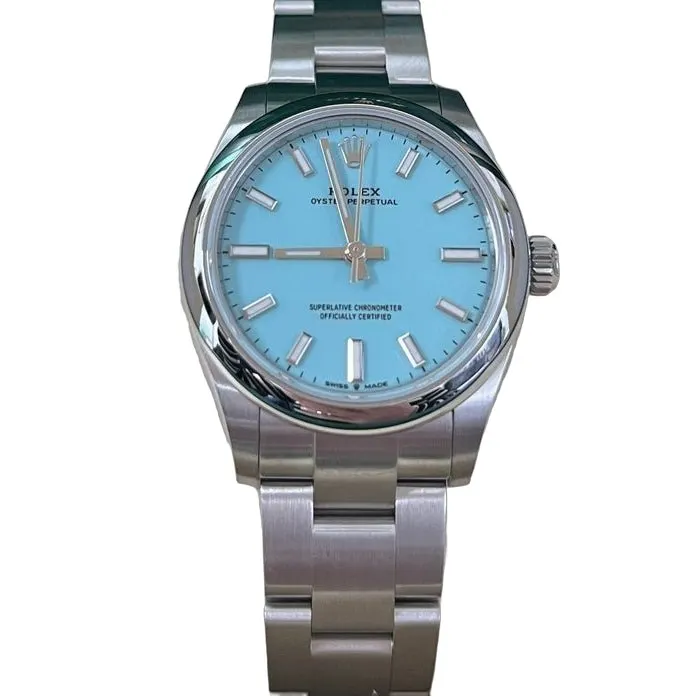 Rolex Oyster Perpetual 31mm Blue Never worn - Front View