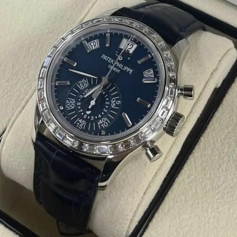 Patek Philippe Annual Calendar Chronograph Blue Dial 5961P-001 Blue Never worn - Model View