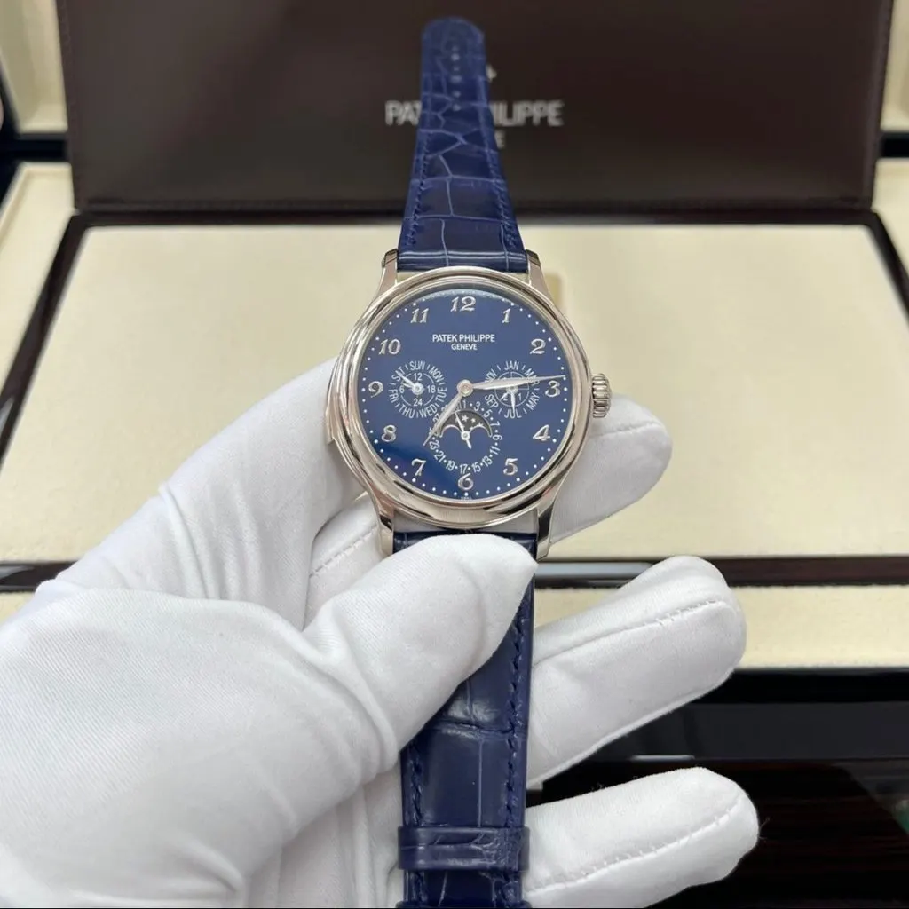 Patek Philippe Minute Repeater Perpetual Calendar Grande Complication White Gold Blue Dial 5374G-001 42mm Blue Never worn - Inside View