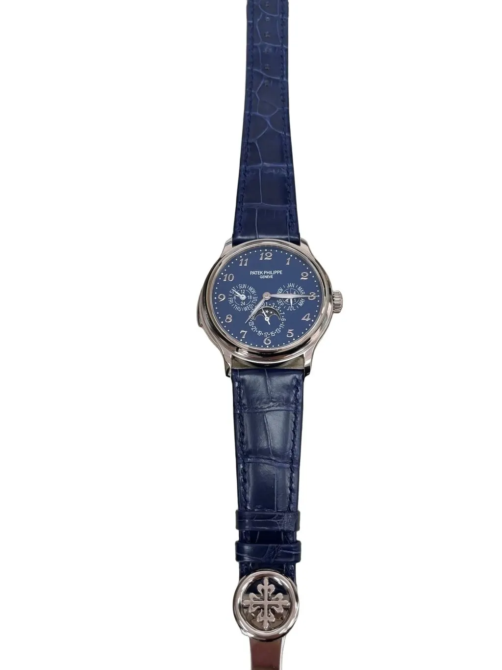 Patek Philippe Minute Repeater Perpetual Calendar Grande Complication White Gold Blue Dial 5374G-001 42mm Blue Never worn - Front View