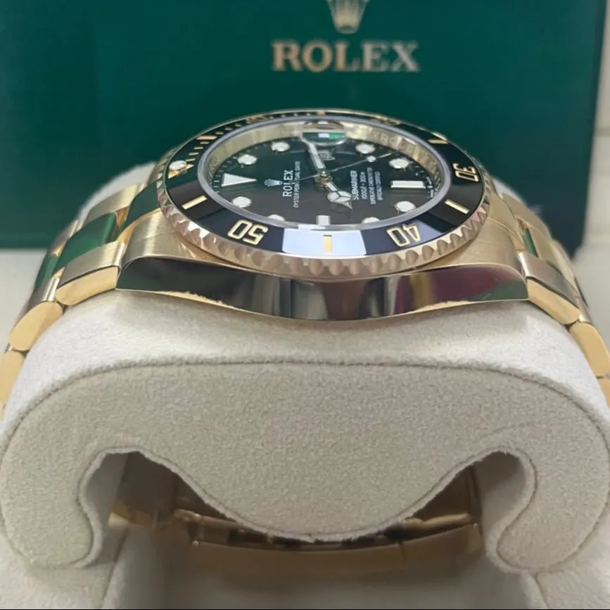 Rolex Yellow Gold Submariner Date Watch - Black Dial 41mm Black Never worn - Inside View