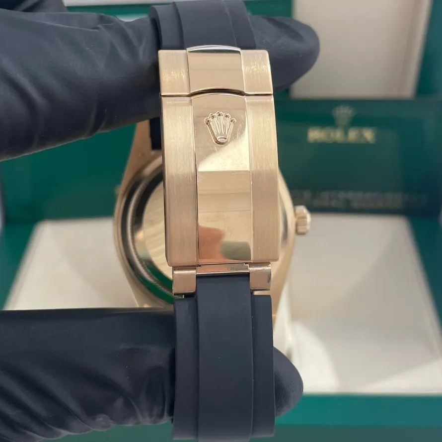Rolex Yellow Gold Sky-Dweller Watch - White Index Dial - Oysterflex Bracelet 42mm White Never worn - Back View