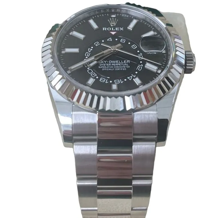 Rolex Sky-Dweller 42mm Black Never worn - Front View