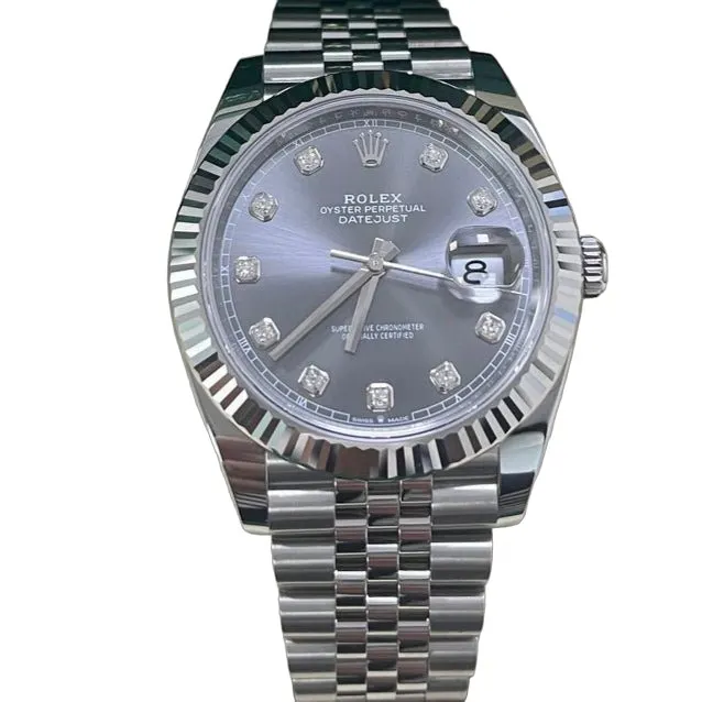 Rolex Datejust 41 Silver Never worn - Front View