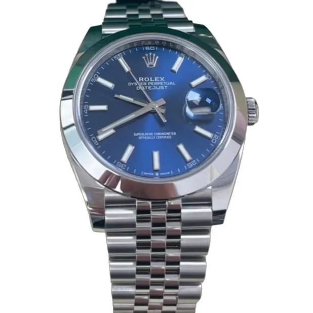 Rolex Datejust 41 Blue Never worn - Front View