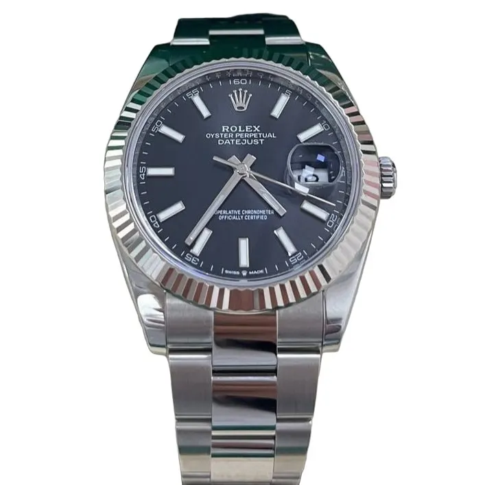 Rolex Datejust 41 Black Never worn - Front View