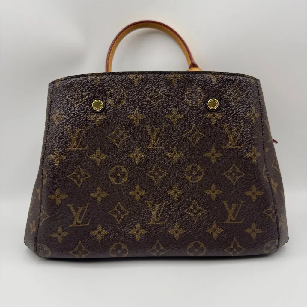 Louis Vuitton montaigne BB Brown Canvas Good - Back View