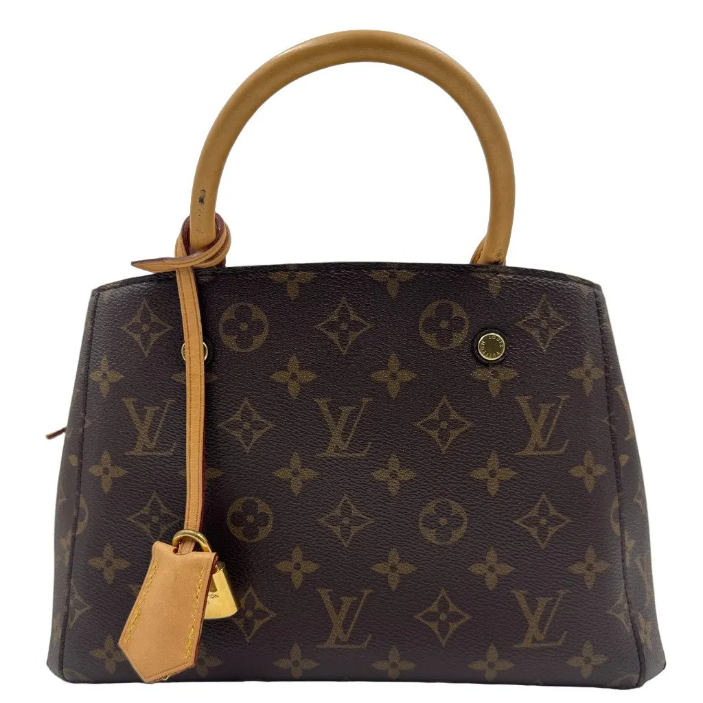 Louis Vuitton montaigne BB Brown Canvas Good - Front View
