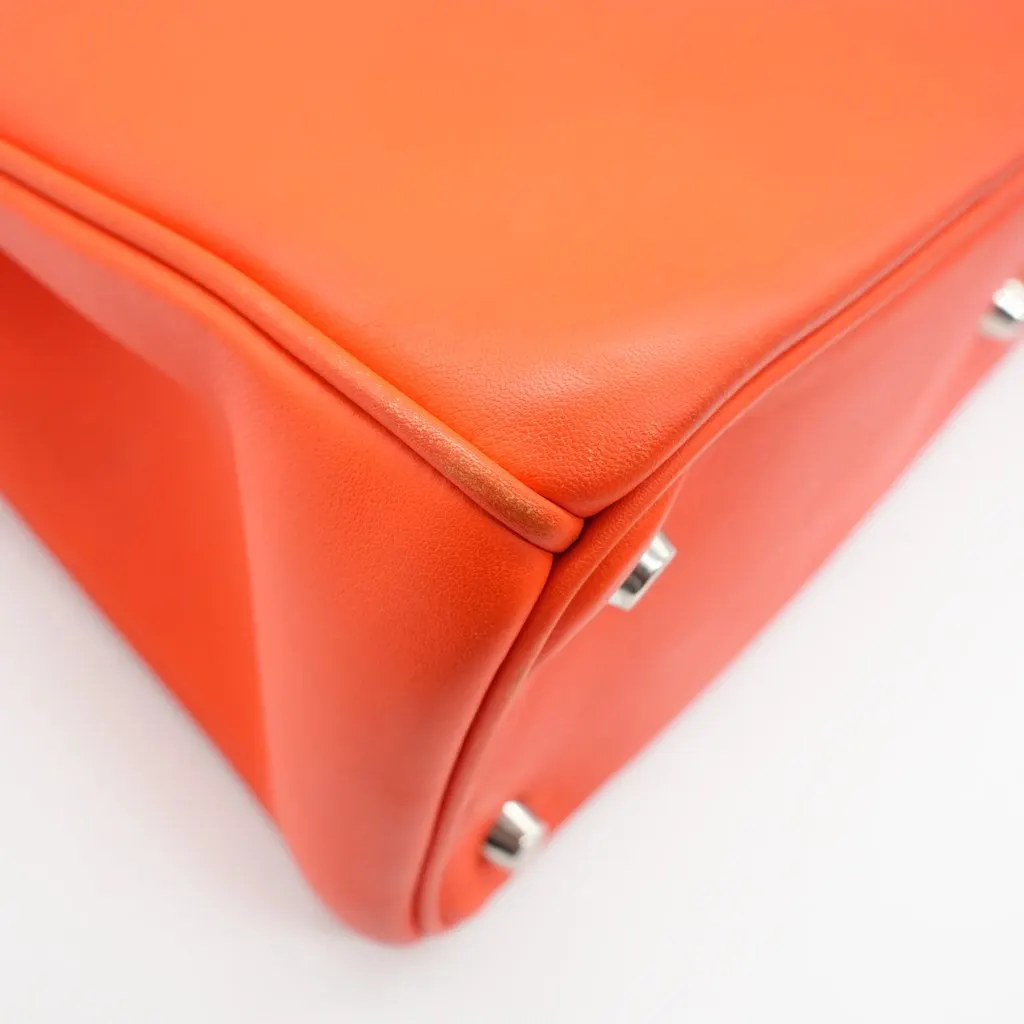 Dior Diorissimo Shopper Tote Large Orange Leather Inner Blue Orange Leather Fair - Box View