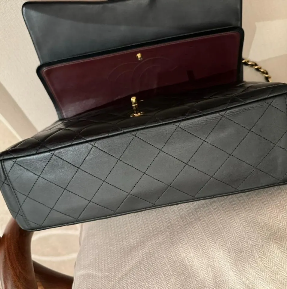 Chanel Classic Black Leather Fair - Inside View