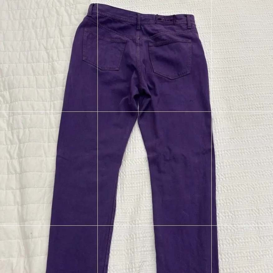 Kiton NAPOLI Purple 100% Cotton Five-Pocket Jeans – Size 34 Purple Cotton Very good - Back View