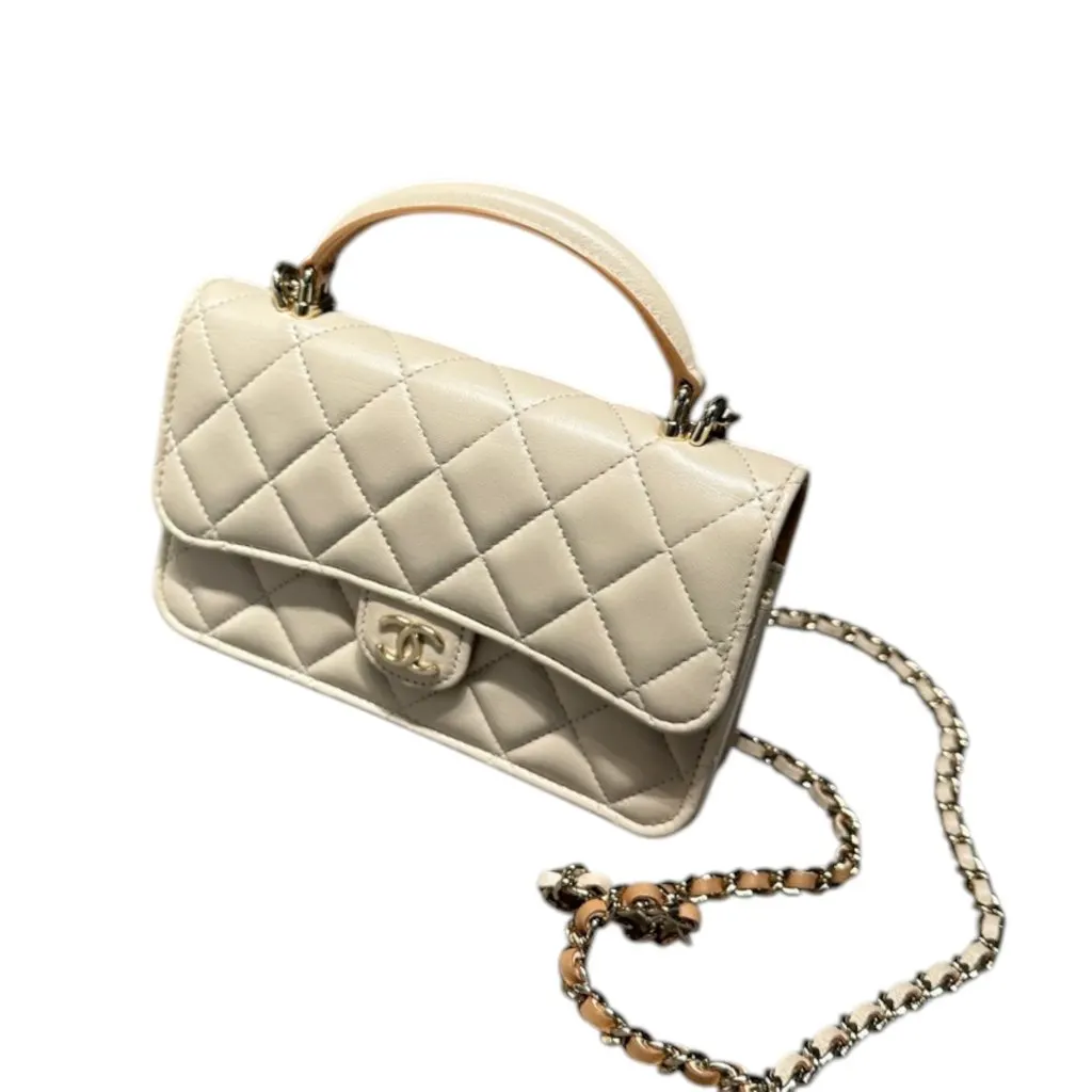 Chanel timeless Beige Leather Very good - Inside View