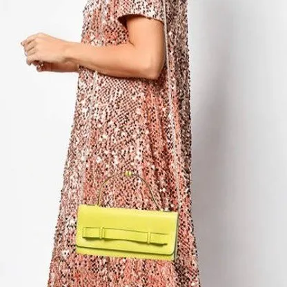 RED VALENTINO GARAVANI Clutch Yellow Leather Good - Box View
