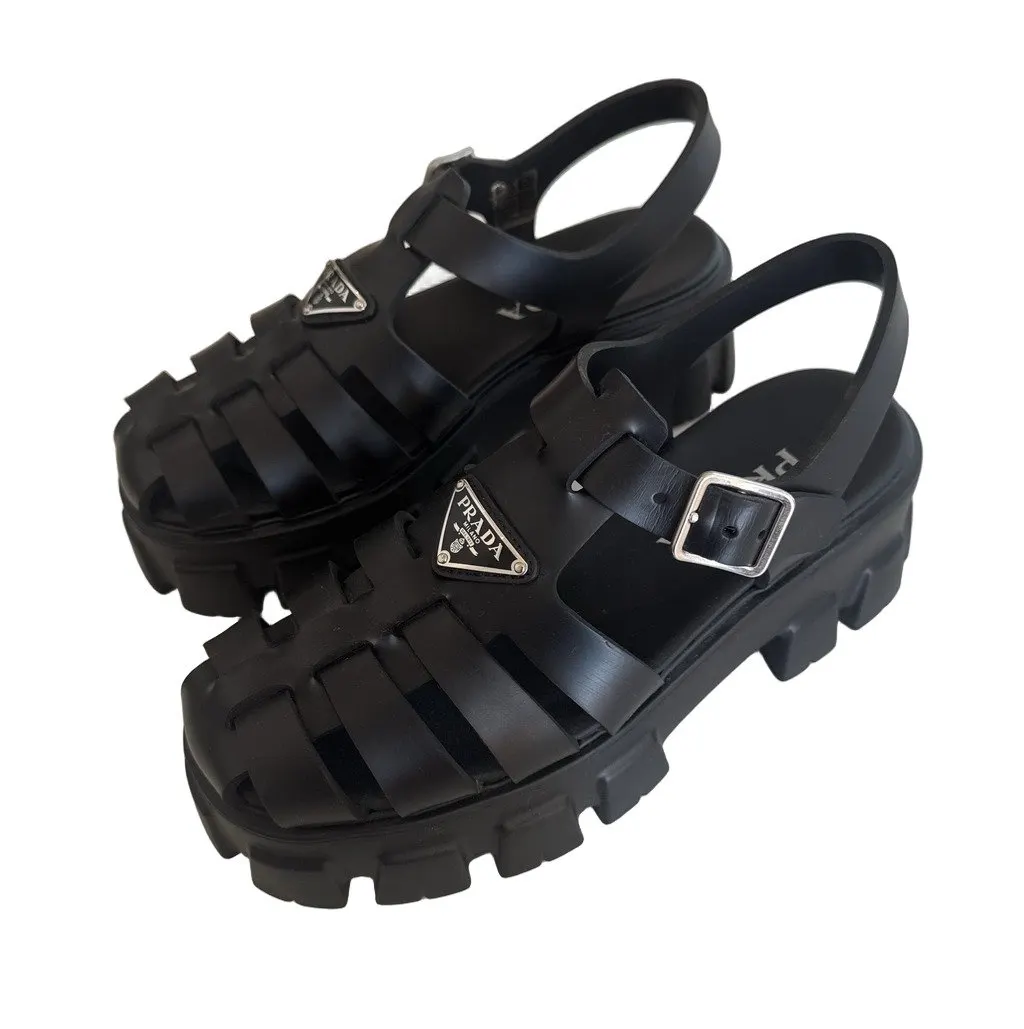 Prada Monolith Black Leather Never worn - Front View