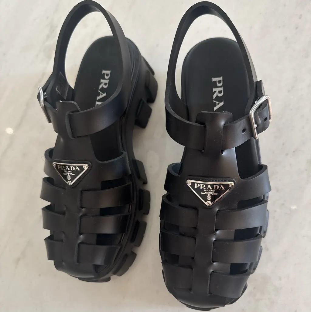 Prada Monolith Black Leather Never worn - Model View