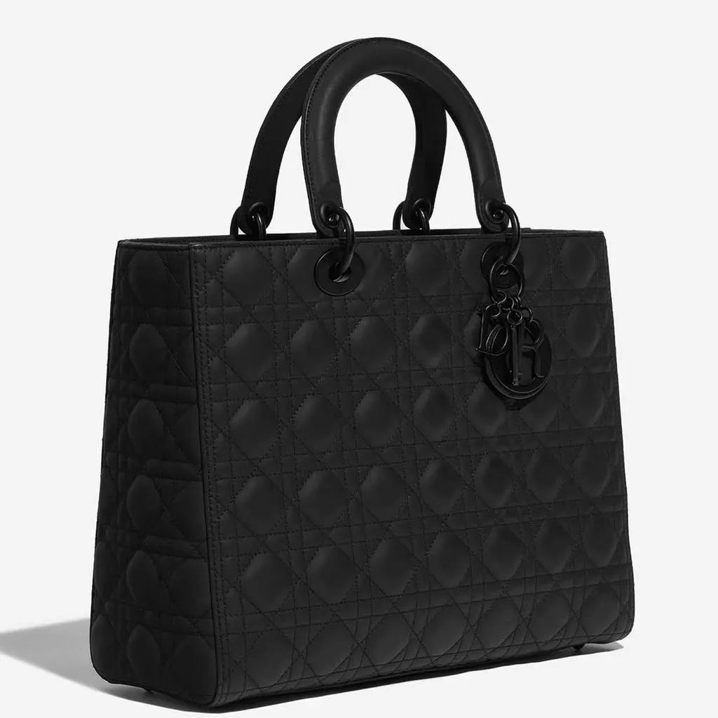 Dior Lady Dior Black Leather Very good - Back View