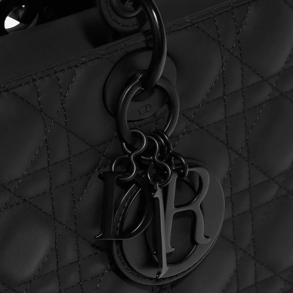 Dior Lady Dior Black Leather Very good - Box View