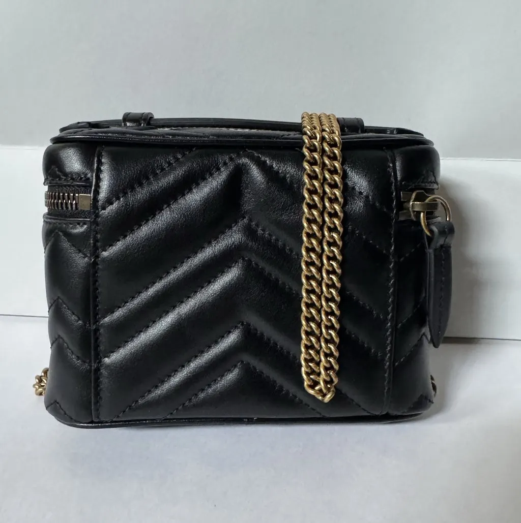 Gucci GG Marmont Mini Black Leather Never worn, with tag - Back View