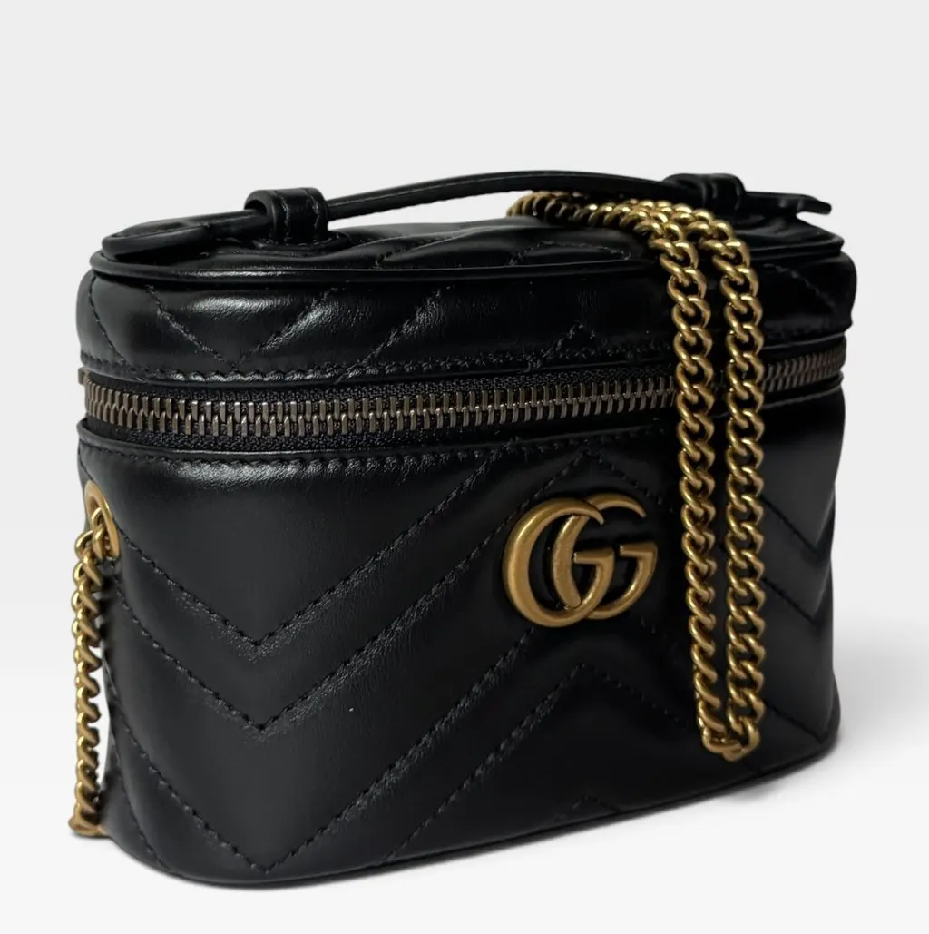 Gucci GG Marmont Mini Black Leather Never worn, with tag - Box View