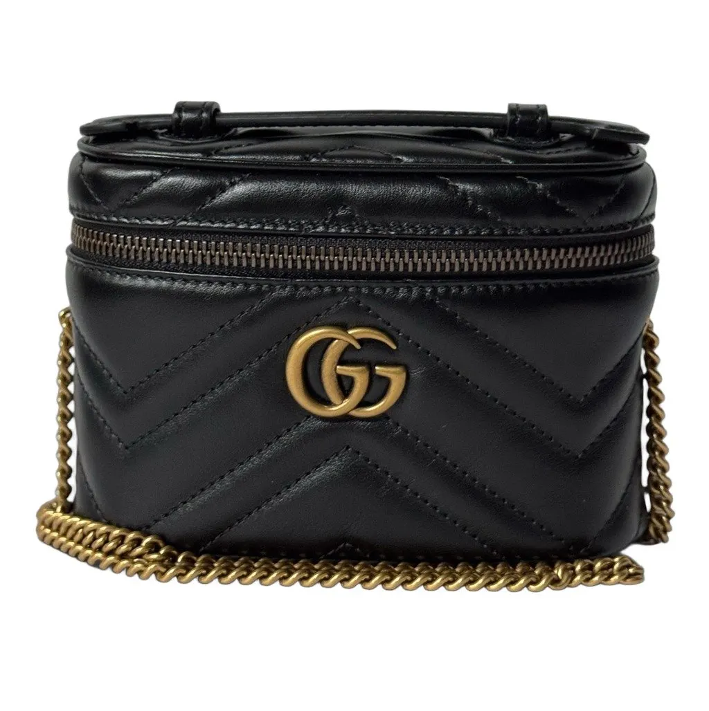 Gucci GG Marmont Mini Black Leather Never worn, with tag - Front View