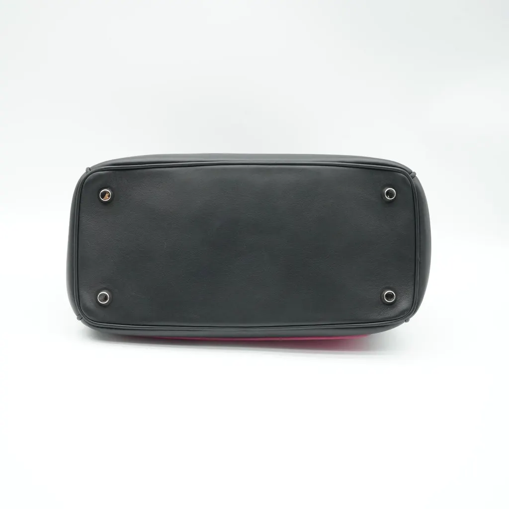 Dior Be Dior Flap Bag Bi Color Black/Pink Black Leather Fair - Inside View