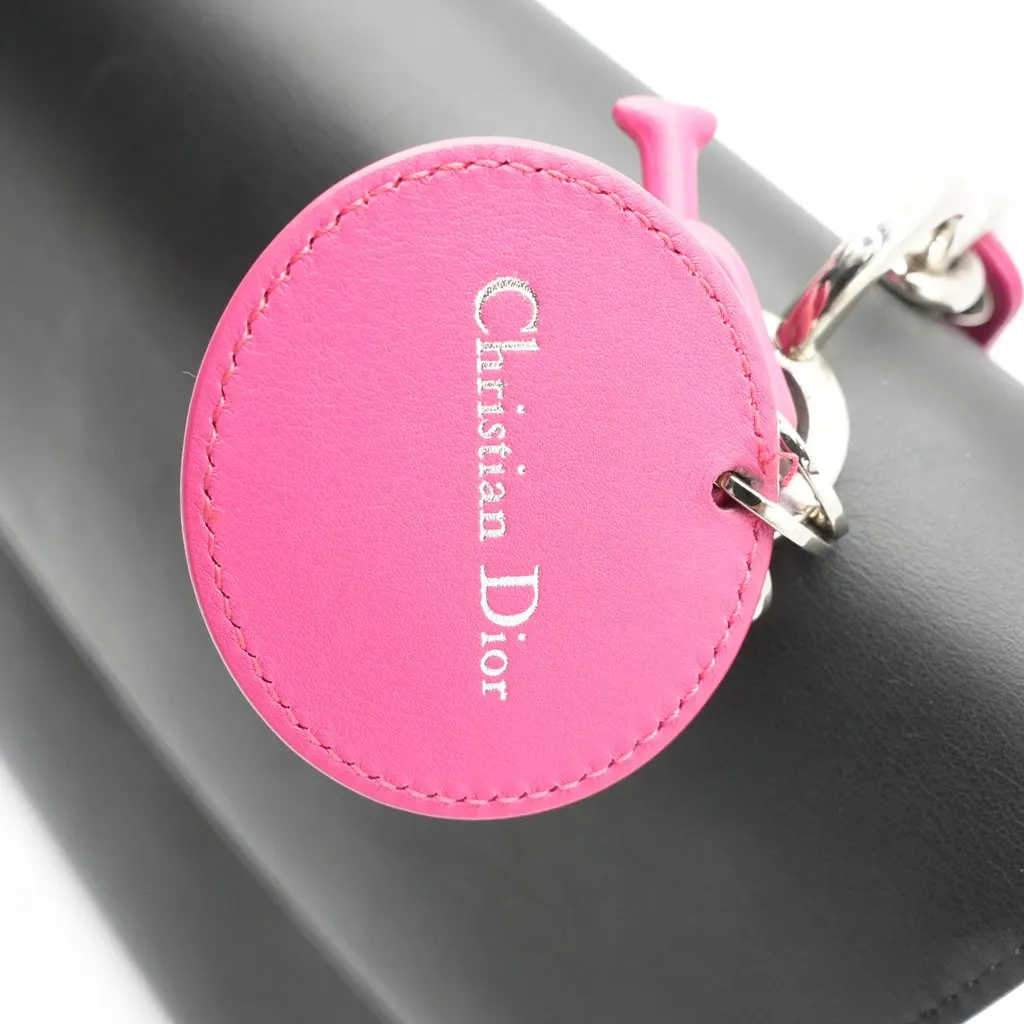 Dior Be Dior Flap Bag Bi Color Black/Pink Black Leather Fair - Box View