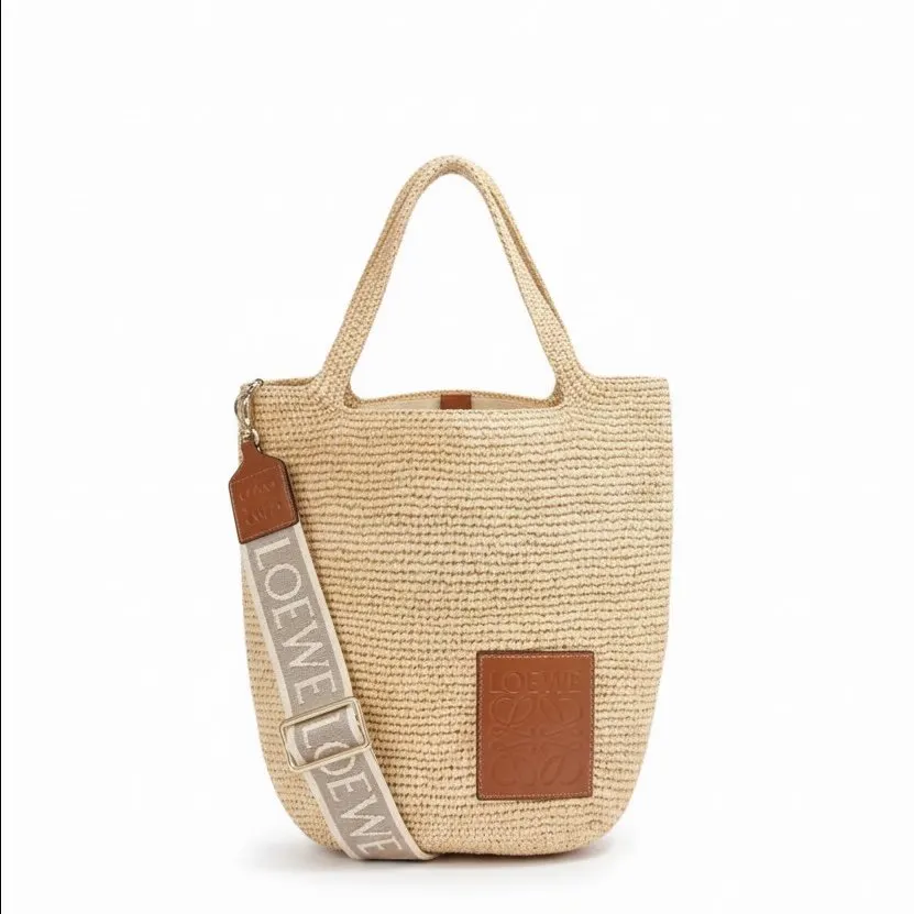 Loewe Loewe Cabas Slit Beige Rattan Never worn, with tag - Back View