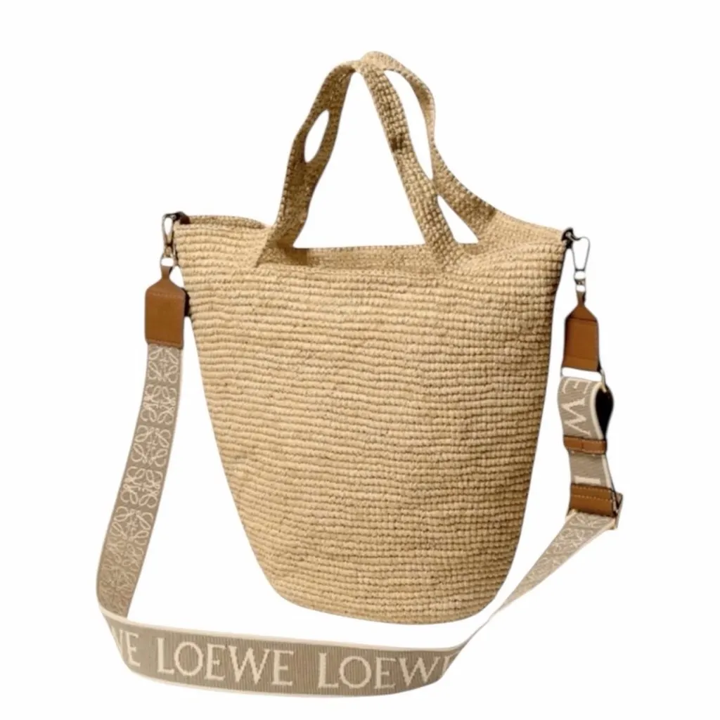 Loewe Loewe Cabas Slit Beige Rattan Never worn, with tag - Inside View