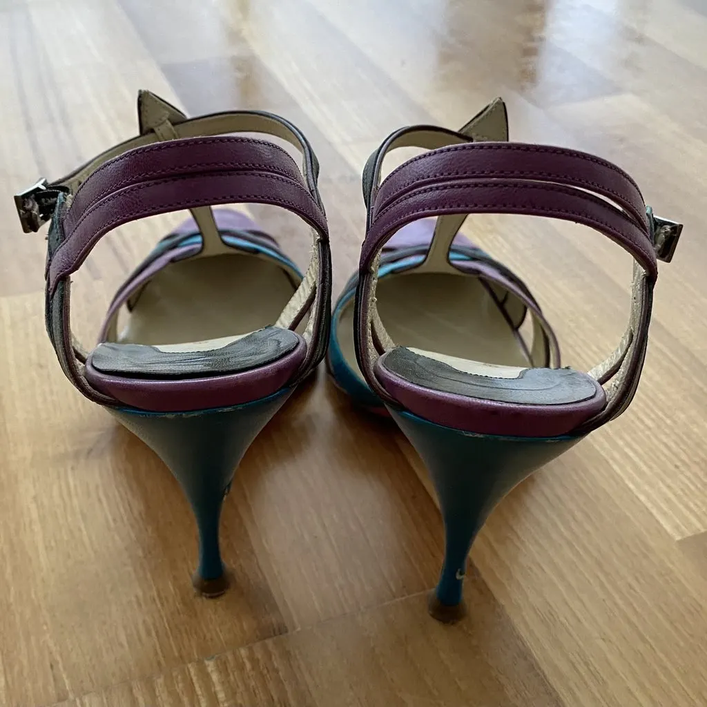 Emanuel Ungaro Multicolour Heels MultiColor Leather Good - Box View