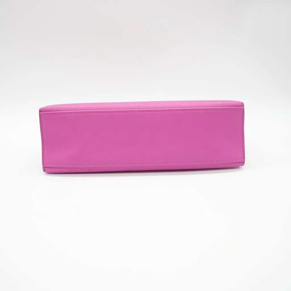 Hermès Kelly Pochette Magnolia Swift Leather Palladium HW Stamp U(2022) Purple Leather Good - Inside View
