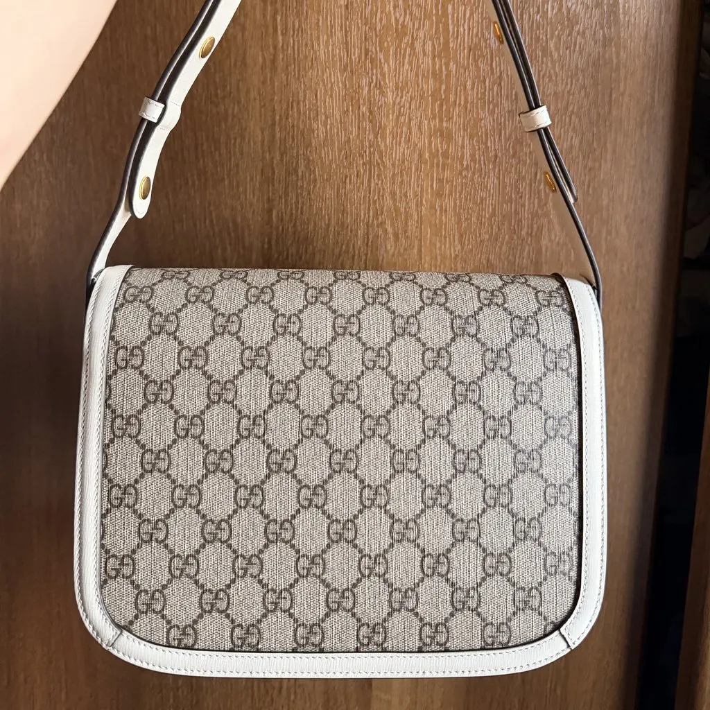 Gucci 1955 Horsebit Medium Bag MultiColor Canvas Very good - Back View