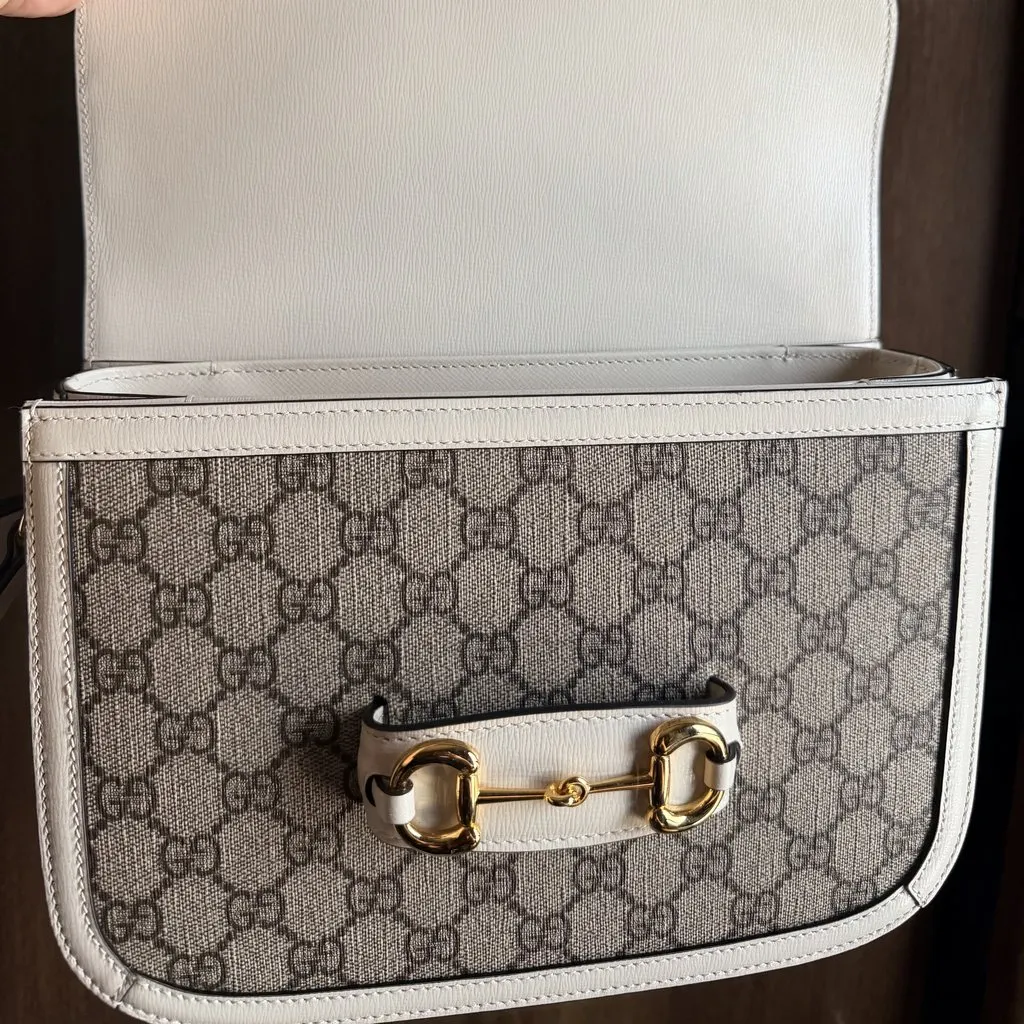 Gucci 1955 Horsebit Medium Bag MultiColor Canvas Very good - Model View