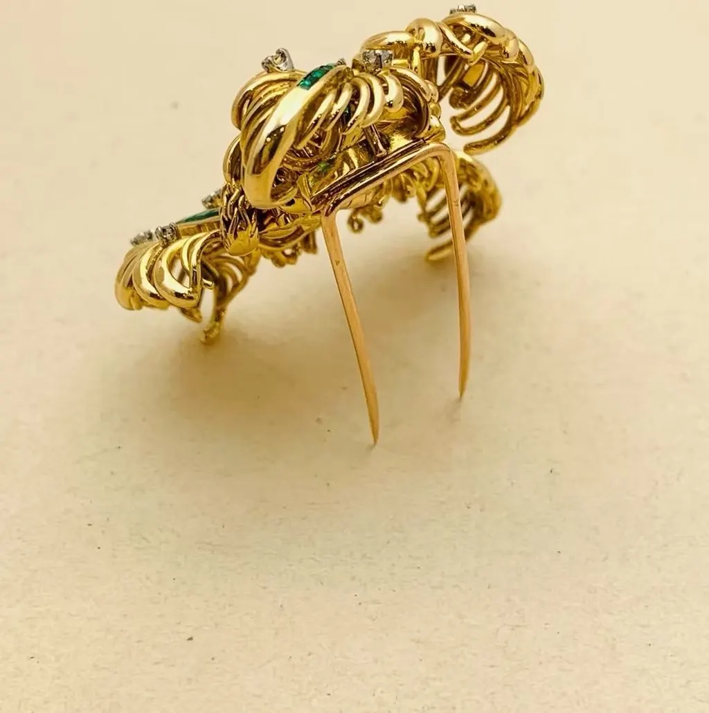 Chaumet Emerald brooch Gold Gold Very good - Inside View