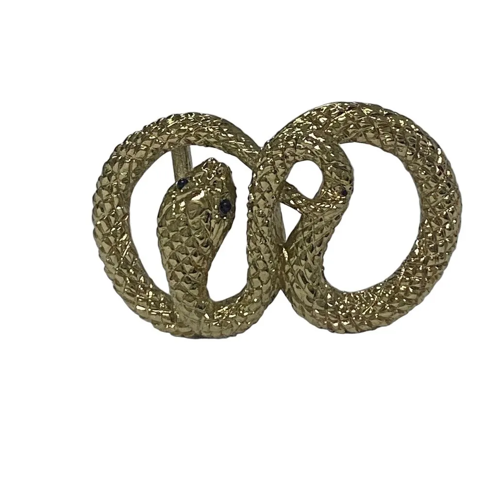 Roberto Cavalli Iconic Roberto Cavalli Vintage Double Snake Buckle - Gemstone Eye Detail MultiColor Very good - Front View