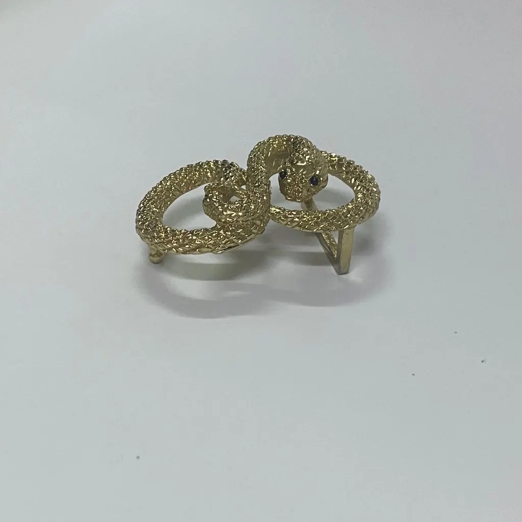 Roberto Cavalli Iconic Roberto Cavalli Vintage Double Snake Buckle - Gemstone Eye Detail MultiColor Very good - Model View