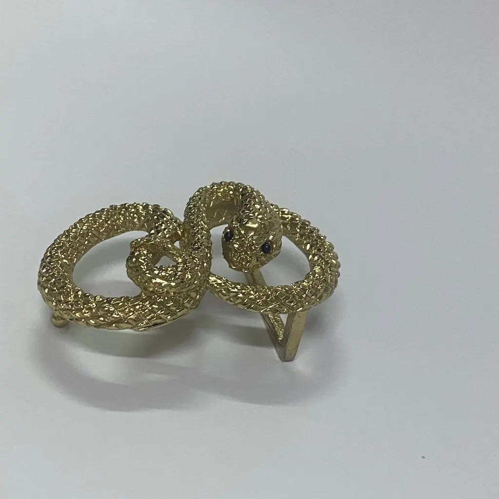 Roberto Cavalli Iconic Roberto Cavalli Vintage Double Snake Buckle - Gemstone Eye Detail MultiColor Very good - Box View