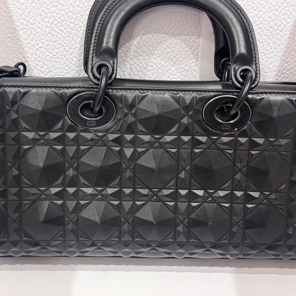 Dior Lady D-Joy Black Leather Very good - Back View