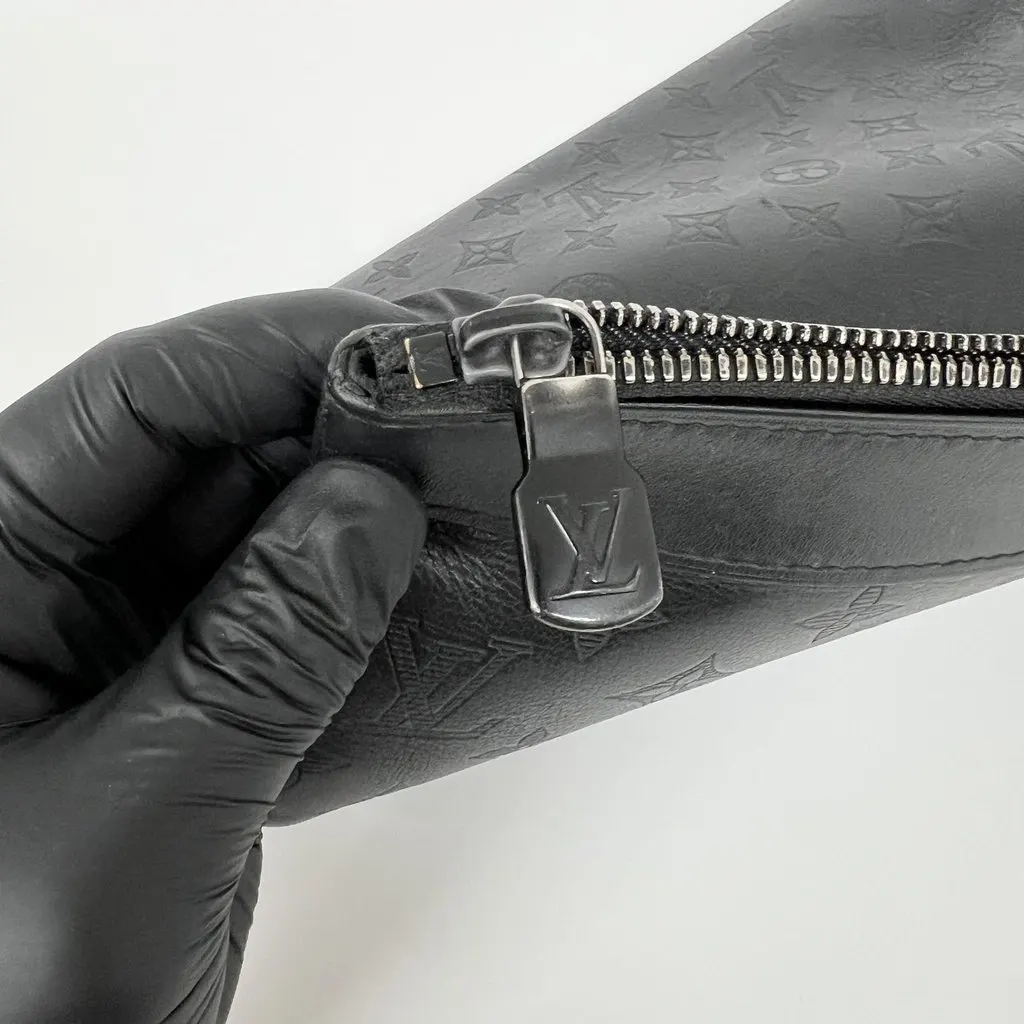 Louis Vuitton Monogram Shadow Leather Pochette Jour GM Black Leather Good - Model View