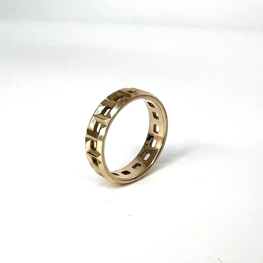 Tiffany & Co Tiffany T True Narrow Ring 18K Yellow Gold Men's Size 16 Gold Gold Very good - Inside View