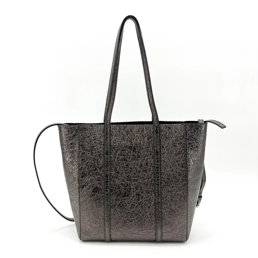 Balenciaga XS Everyday Tote Bag Metallic Dark Silver Silver Leather Very good - Inside View