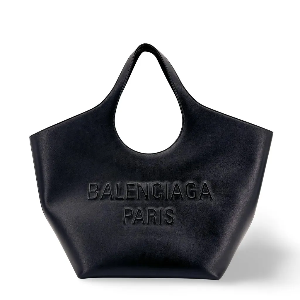 Balenciaga Mary-Kate Medium Tote Bag in Black Black Leather Very good - Front View