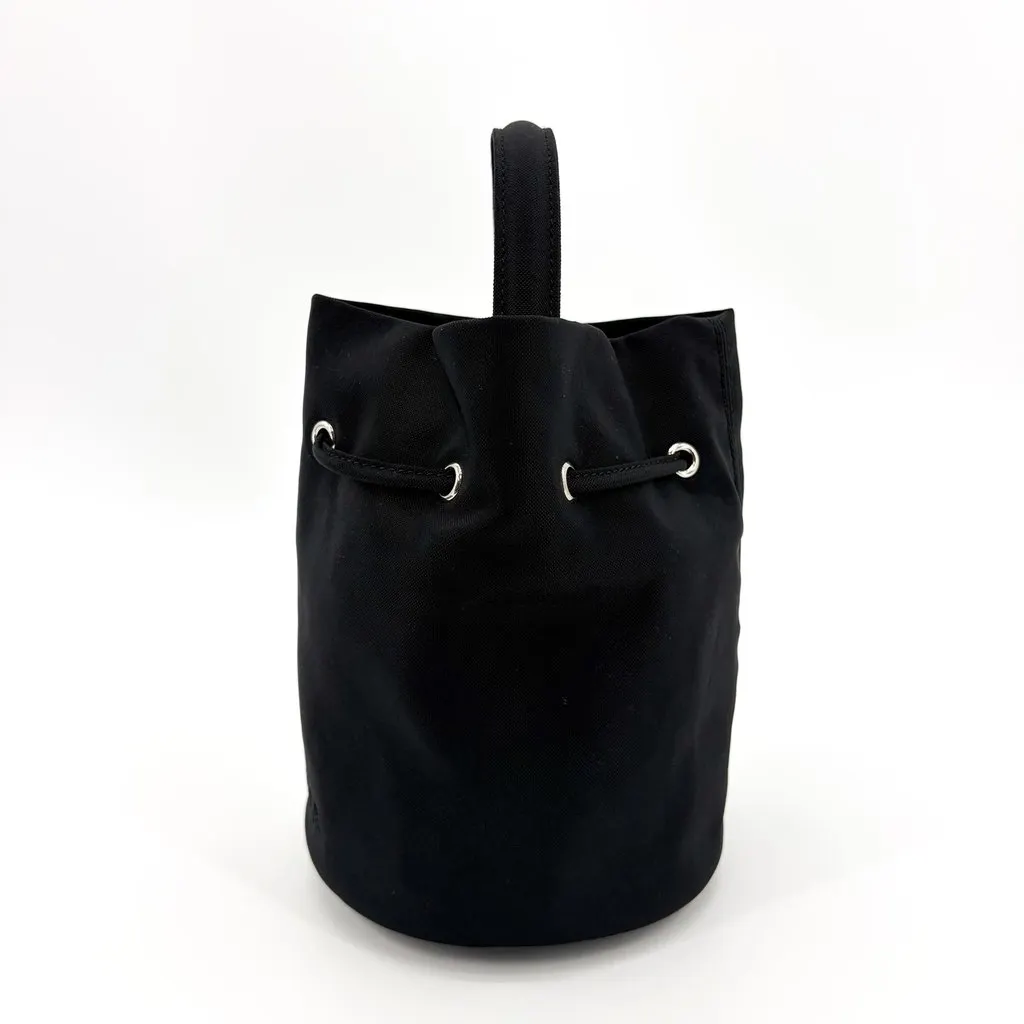 Balenciaga Wheel XS Drawstring Bucket Bag Black Polyamide Good - Model View