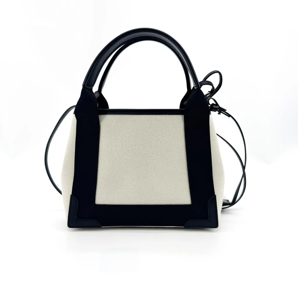 Balenciaga Navy Cabas XS Canvas Tote Bag Black Natural Black Canvas Very good - Inside View