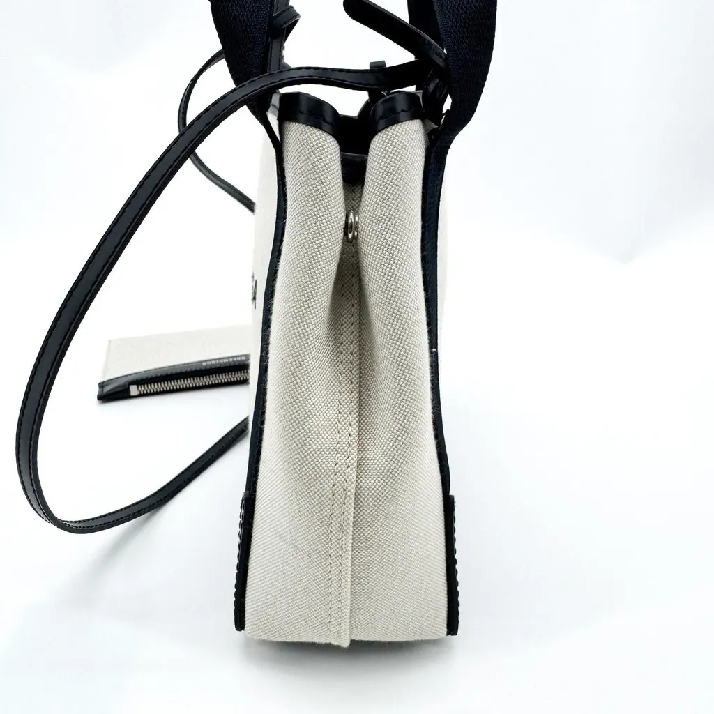 Balenciaga Navy Cabas XS Canvas Tote Bag Black Natural Black Canvas Very good - Model View